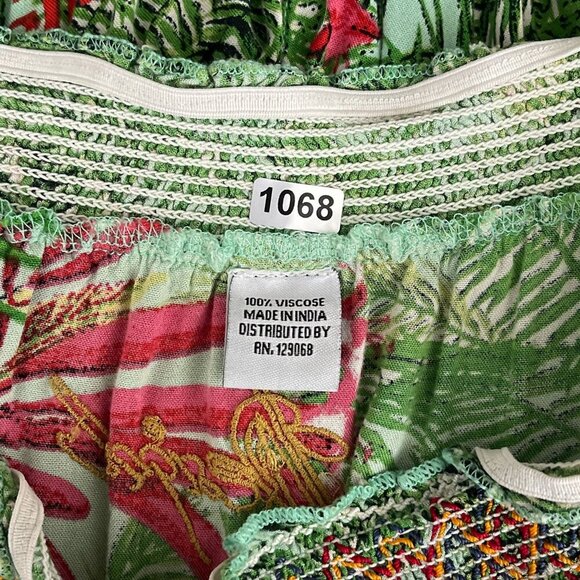 Desigual Strapless‎ Tube Boho Tropical Print Romper Pineapples Palm Trees XS - Picture 8 of 13